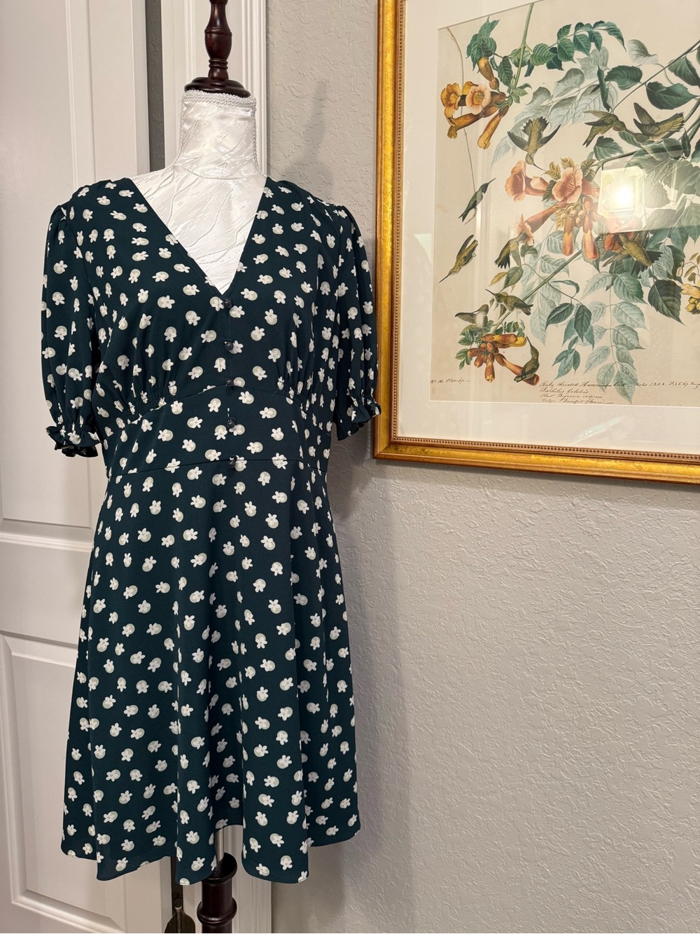 Kate spade Dark Green Floral V-Neck Women’s Dress